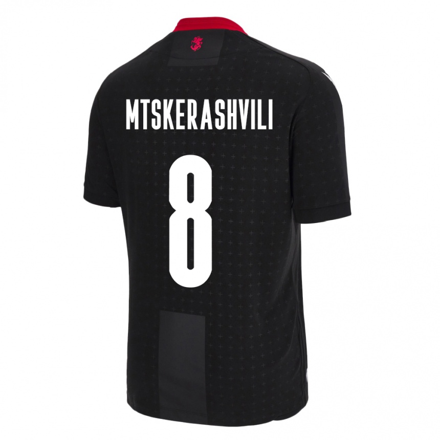 Kinder Fußball Georgien Lizi Mtskerashvili #8 Schwarz Auswärtstrikot Trikot 24-26 T-Shirt Luxemburg