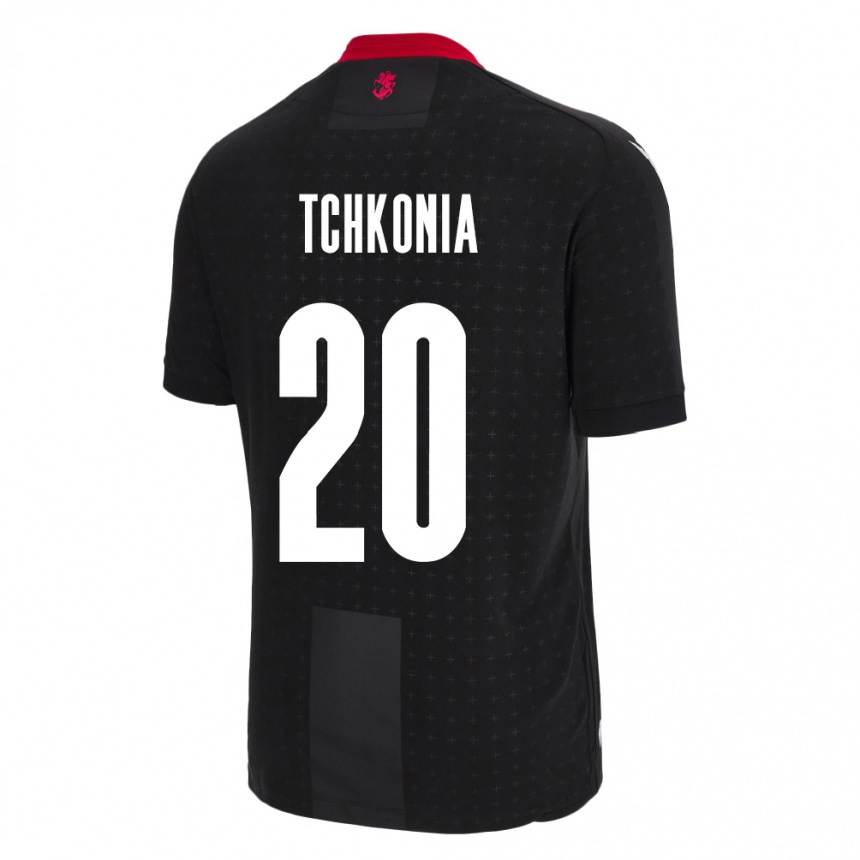 Kinder Fußball Georgien Khatia Tchkonia #20 Schwarz Auswärtstrikot Trikot 24-26 T-Shirt Luxemburg