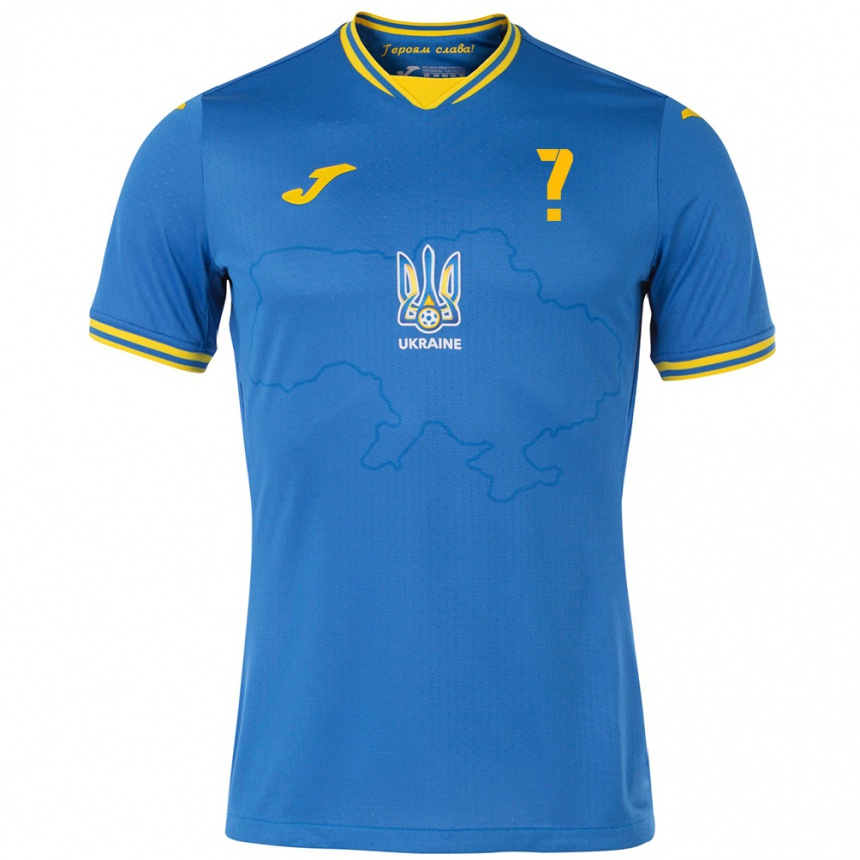 Kinder Fußball Ukraine Anton Tsarenko #0 Blau Auswärtstrikot Trikot 24-26 T-Shirt Luxemburg