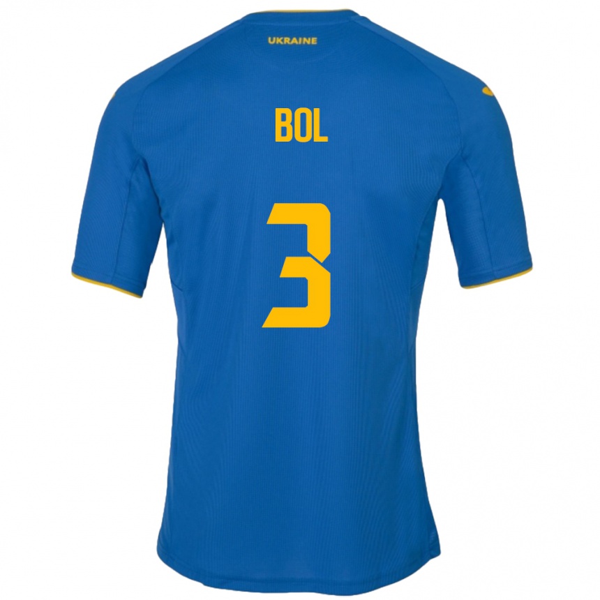 Kinder Fußball Ukraine Anton Bol #3 Blau Auswärtstrikot Trikot 24-26 T-Shirt Luxemburg