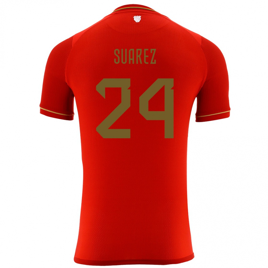 Kinder Fußball Bolivien Marcelo Suárez #24 Rot Auswärtstrikot Trikot 24-26 T-Shirt Luxemburg