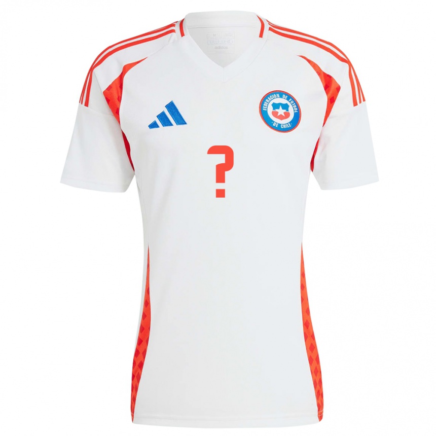 Kinder Fußball Chile Benjamín Pérez Flores #0 Weiß Auswärtstrikot Trikot 24-26 T-Shirt Luxemburg