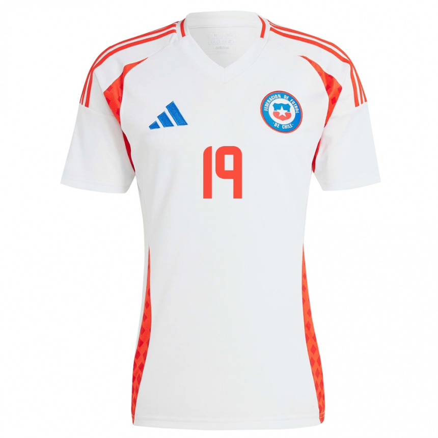 Kinder Fußball Chile Llanka Groff #19 Weiß Auswärtstrikot Trikot 24-26 T-Shirt Luxemburg