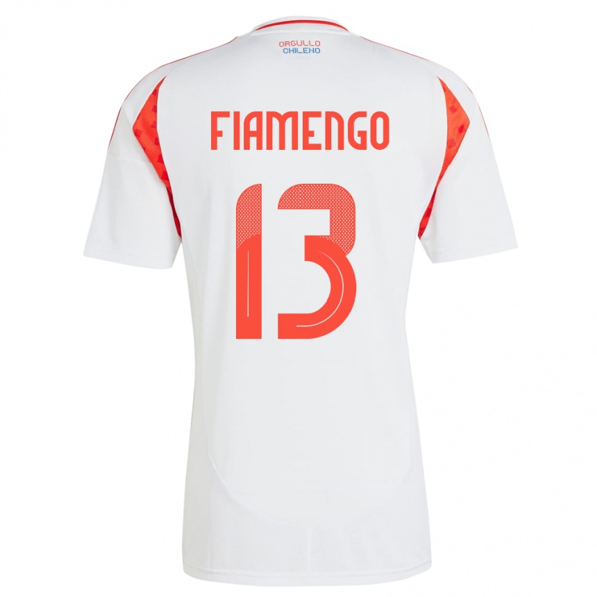 Kinder Fußball Chile Darko Fiamengo #13 Weiß Auswärtstrikot Trikot 24-26 T-Shirt Luxemburg