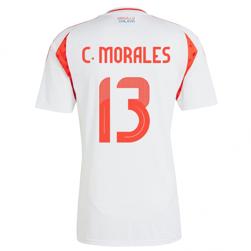 Kinder Fußball Chile Cristián Morales #13 Weiß Auswärtstrikot Trikot 24-26 T-Shirt Luxemburg