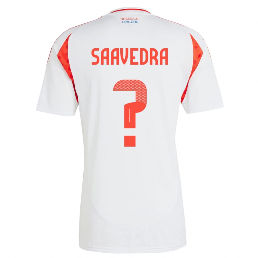 Kinder Fußball Chile Danilo Saavedra #0 Weiß Auswärtstrikot Trikot 24-26 T-Shirt Luxemburg