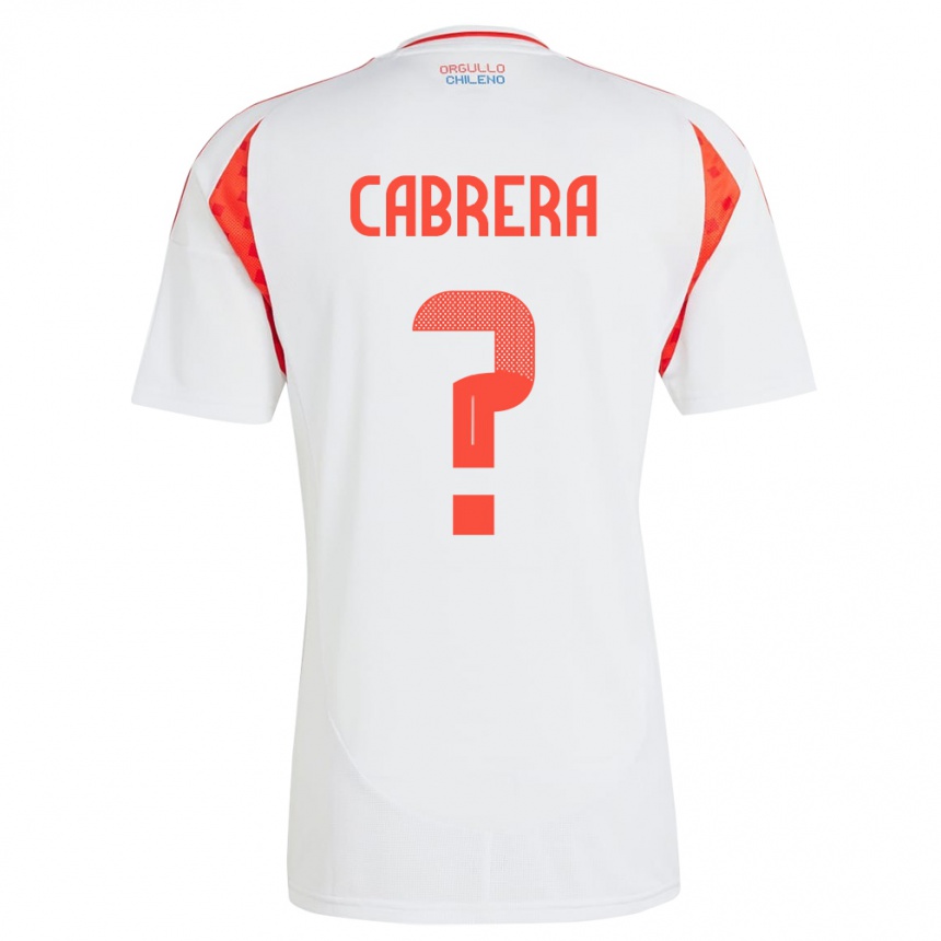 Kinder Fußball Chile Vicente Cabrera #0 Weiß Auswärtstrikot Trikot 24-26 T-Shirt Luxemburg