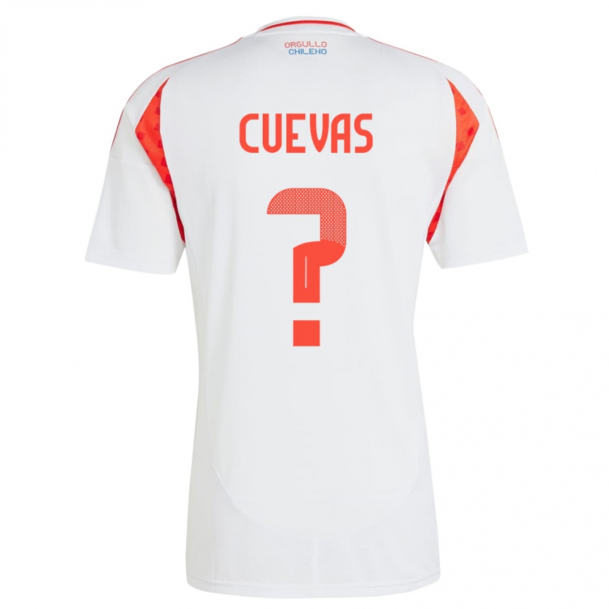 Kinder Fußball Chile Yastin Cuevas #0 Weiß Auswärtstrikot Trikot 24-26 T-Shirt Luxemburg