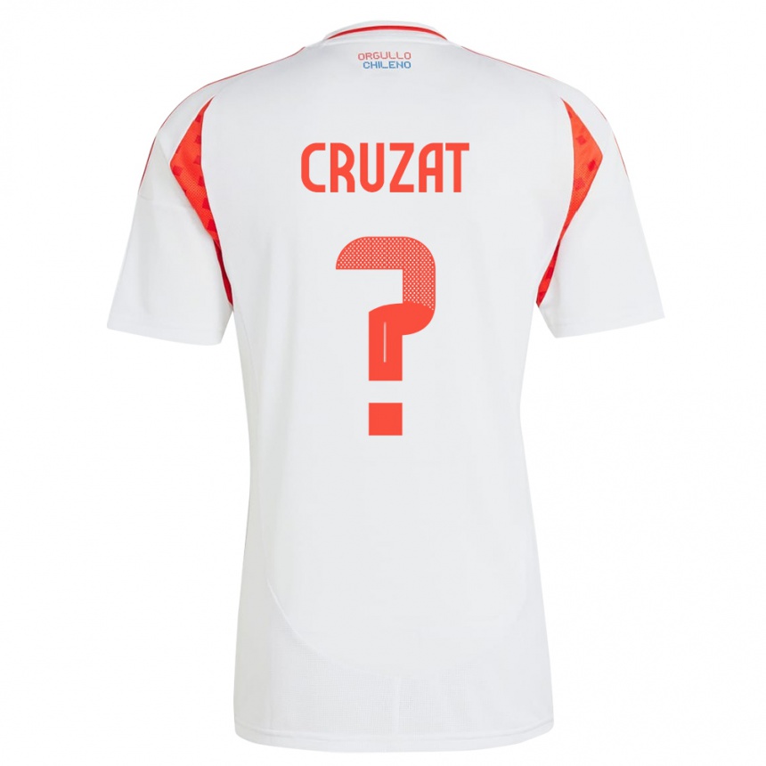 Kinder Fußball Chile Ignacio Cruzat #0 Weiß Auswärtstrikot Trikot 24-26 T-Shirt Luxemburg