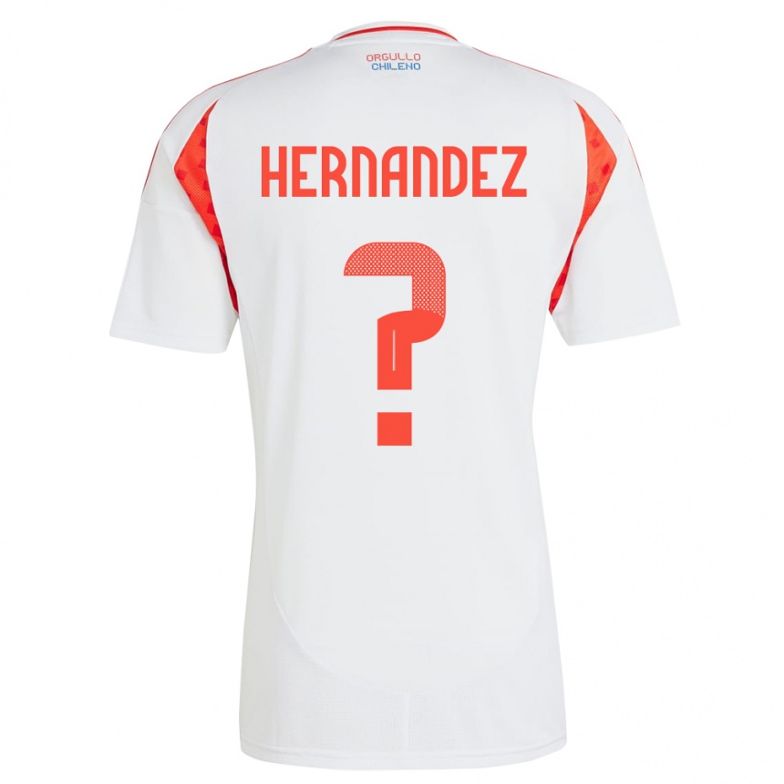 Kinder Fußball Chile Camilo Hernández #0 Weiß Auswärtstrikot Trikot 24-26 T-Shirt Luxemburg