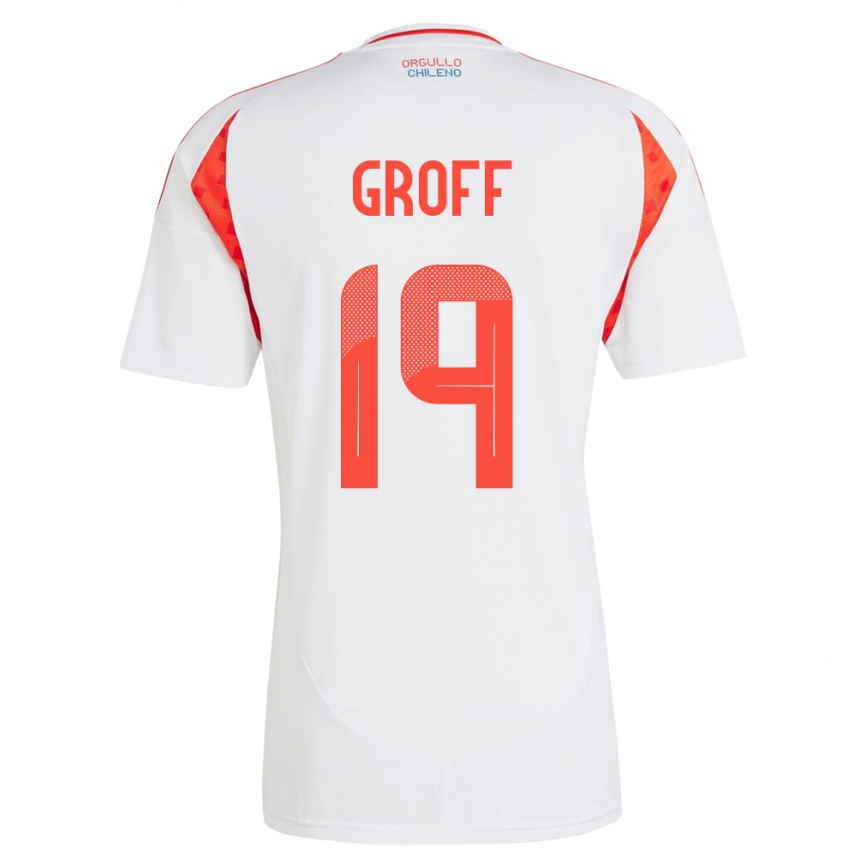 Kinder Fußball Chile Llanka Groff #19 Weiß Auswärtstrikot Trikot 24-26 T-Shirt Luxemburg