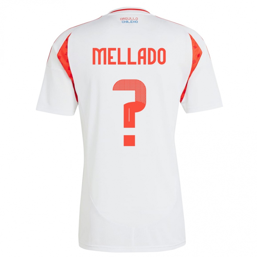 Kinder Fußball Chile Catalina Mellado #0 Weiß Auswärtstrikot Trikot 24-26 T-Shirt Luxemburg