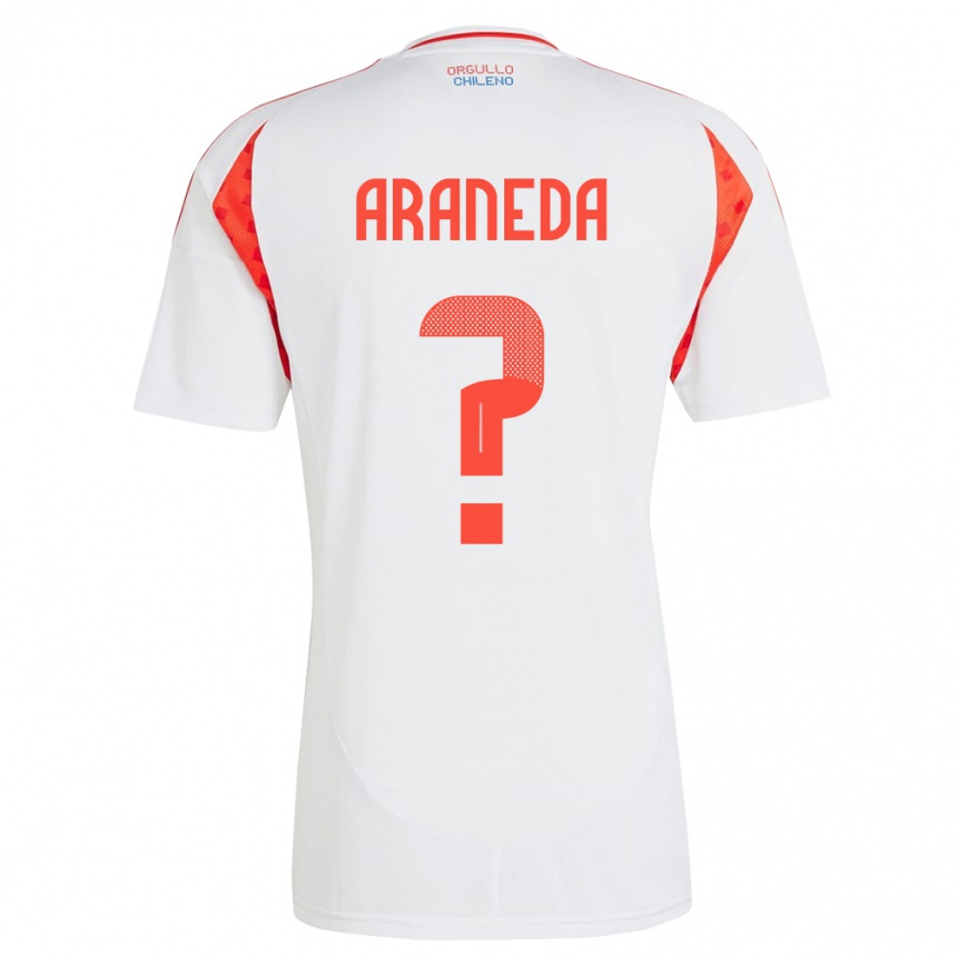 Kinder Fußball Chile Arantxa Araneda #0 Weiß Auswärtstrikot Trikot 24-26 T-Shirt Luxemburg