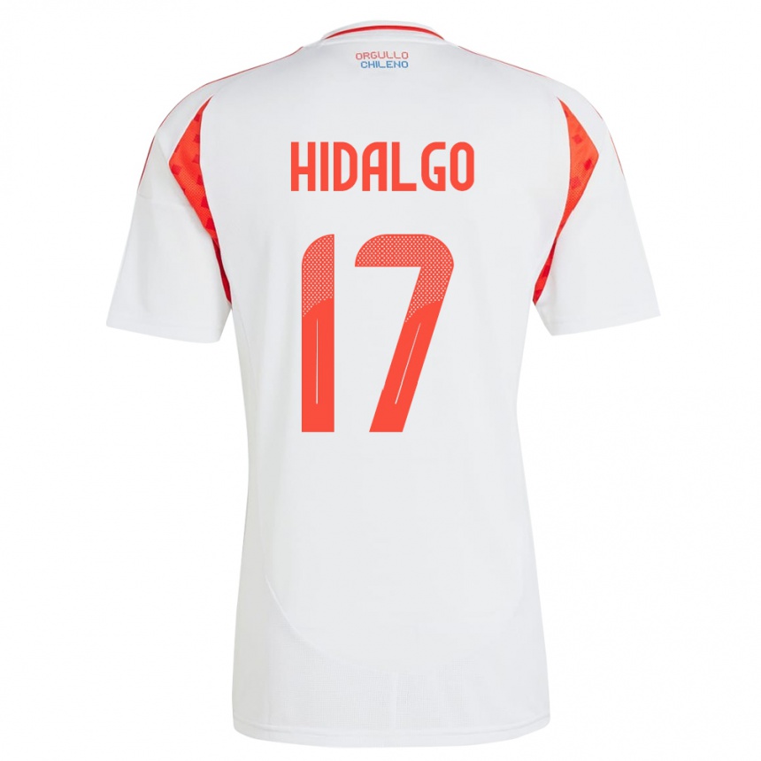 Kinder Fußball Chile Fernanda Hidalgo #17 Weiß Auswärtstrikot Trikot 24-26 T-Shirt Luxemburg