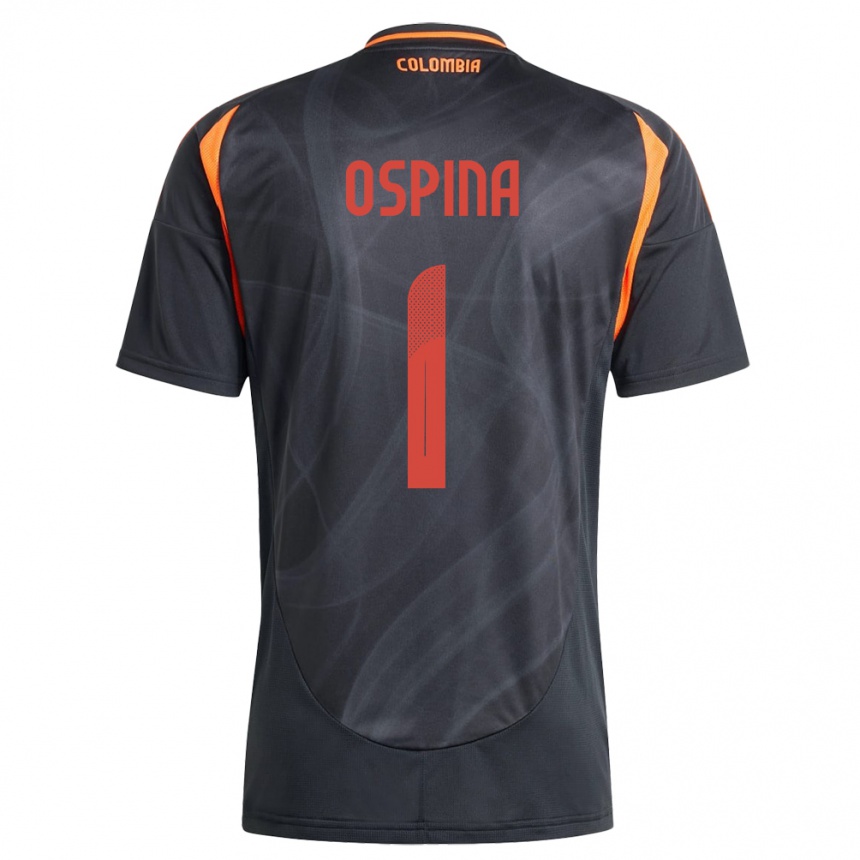 Kinder Fußball Kolumbien David Ospina #1 Schwarz Auswärtstrikot Trikot 24-26 T-Shirt Luxemburg