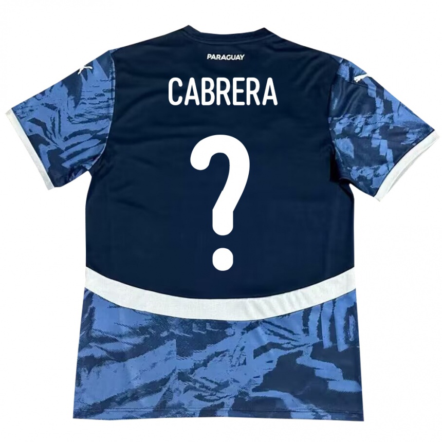 Kinder Fußball Paraguay Ivan Cabrera #0 Blau Auswärtstrikot Trikot 24-26 T-Shirt Luxemburg