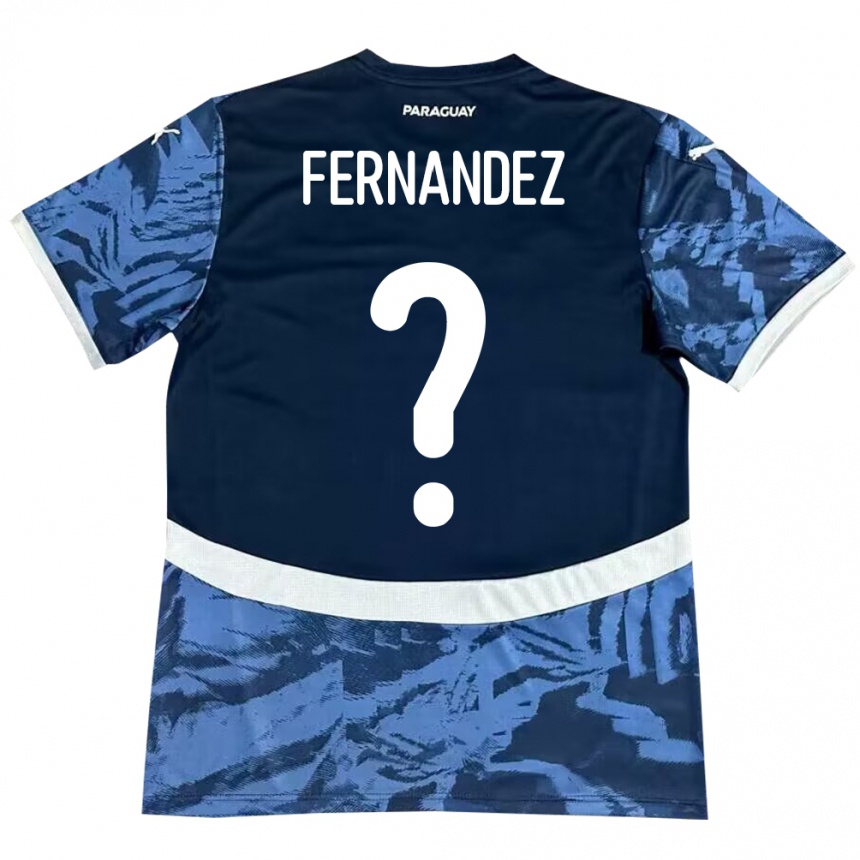 Kinder Fußball Paraguay Diego Fernández #0 Blau Auswärtstrikot Trikot 24-26 T-Shirt Luxemburg