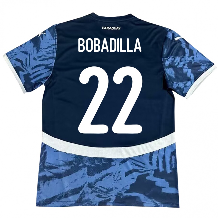 Kinder Fußball Paraguay Dylan Bobadilla #22 Blau Auswärtstrikot Trikot 24-26 T-Shirt Luxemburg