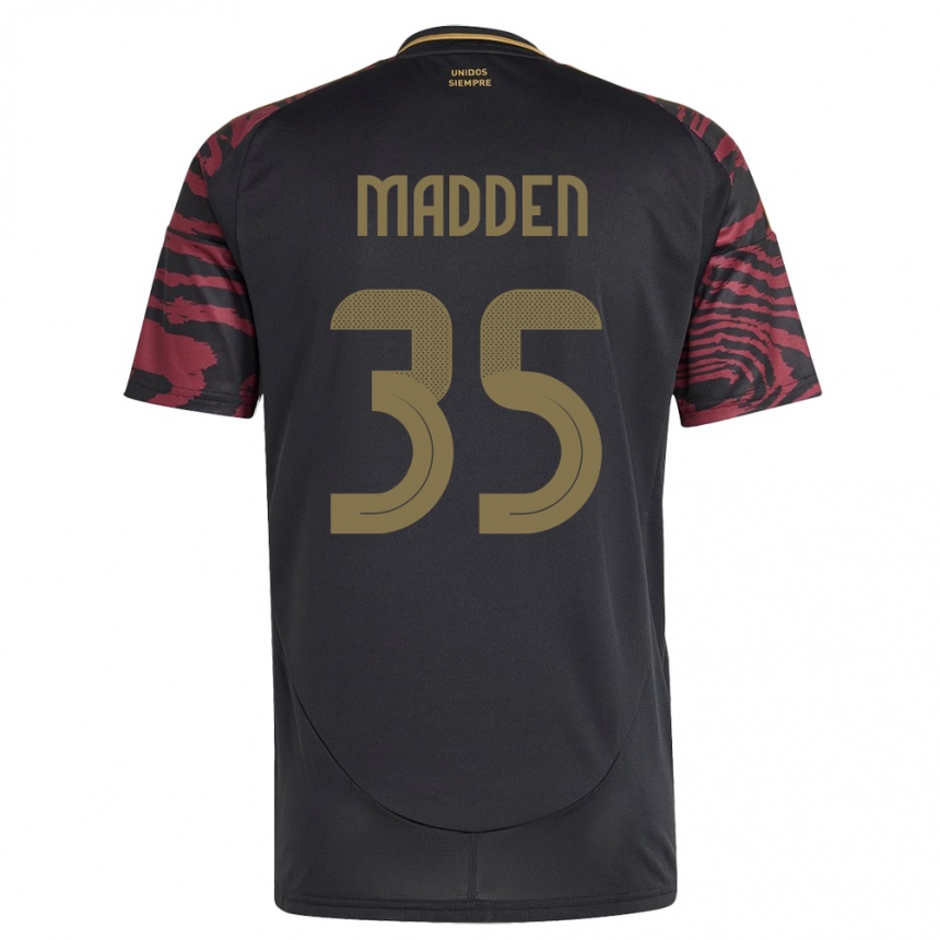 Kinder Fußball Peru Savannah Madden #35 Schwarz Auswärtstrikot Trikot 24-26 T-Shirt Luxemburg