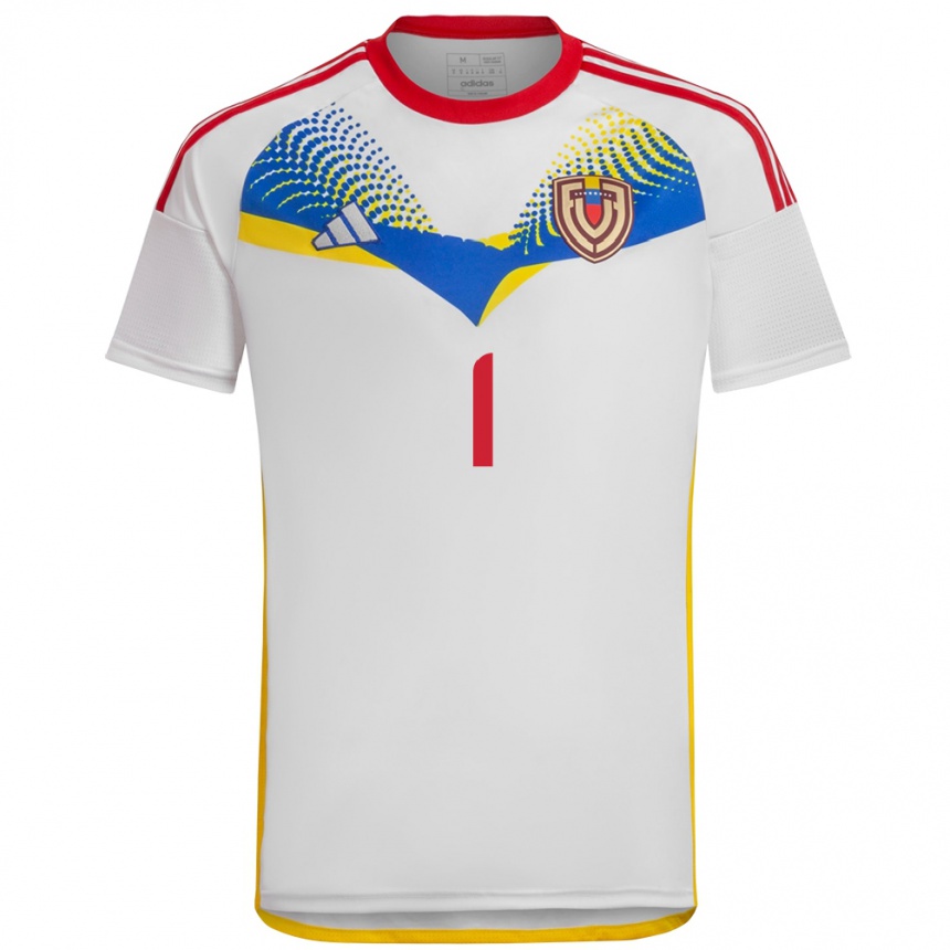 Kinder Fußball Venezuela Samuel Rodriguez #1 Weiß Auswärtstrikot Trikot 24-26 T-Shirt Luxemburg