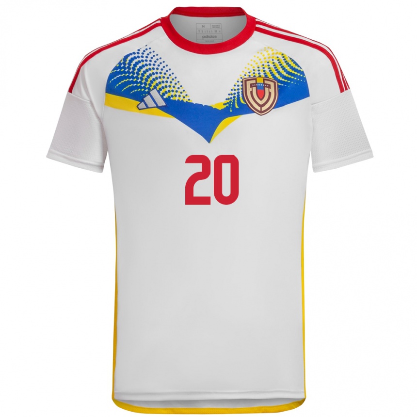 Kinder Fußball Venezuela Dayana Rodríguez #20 Weiß Auswärtstrikot Trikot 24-26 T-Shirt Luxemburg