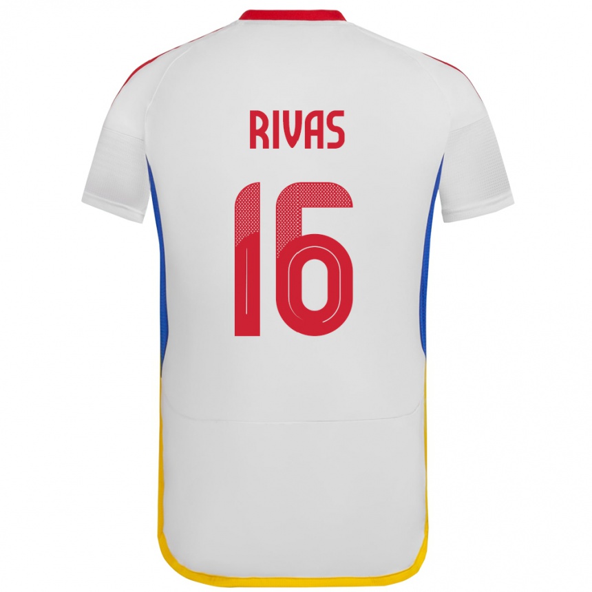 Kinder Fußball Venezuela Renne Rivas #16 Weiß Auswärtstrikot Trikot 24-26 T-Shirt Luxemburg