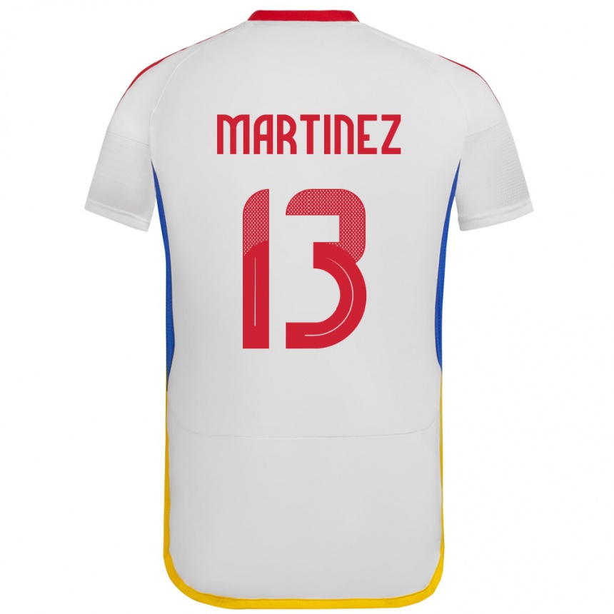 Kinder Fußball Venezuela José Martínez #13 Weiß Auswärtstrikot Trikot 24-26 T-Shirt Luxemburg