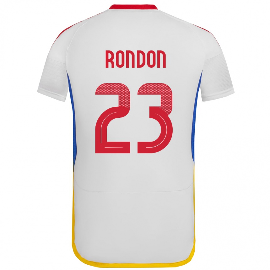 Kinder Fußball Venezuela Salomón Rondón #23 Weiß Auswärtstrikot Trikot 24-26 T-Shirt Luxemburg