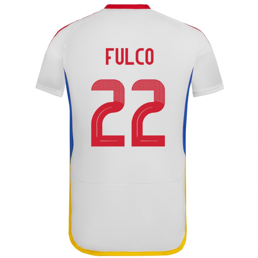Kinder Fußball Venezuela Pedro Fulco #22 Weiß Auswärtstrikot Trikot 24-26 T-Shirt Luxemburg