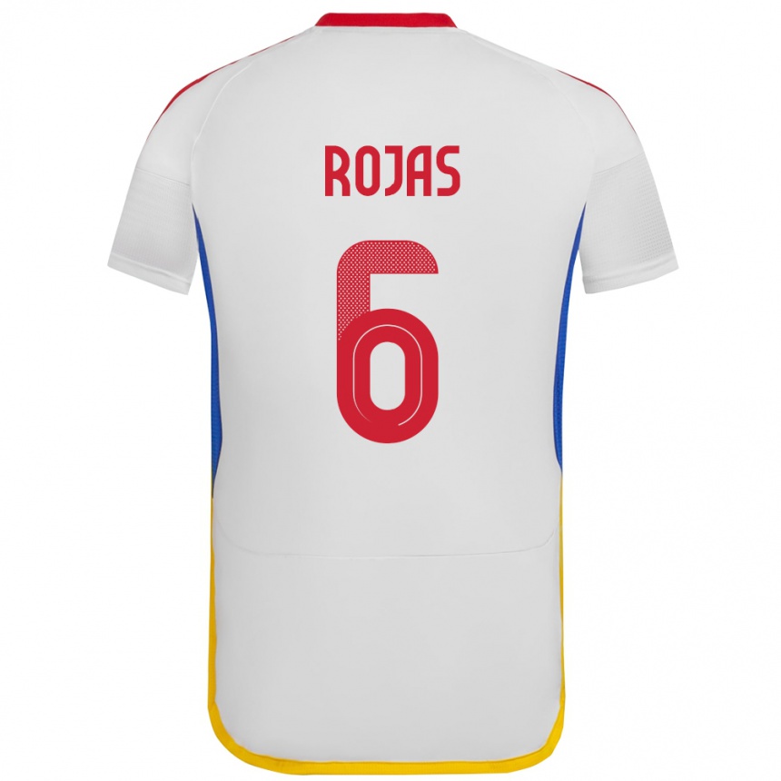 Kinder Fußball Venezuela Carlos Rojas #6 Weiß Auswärtstrikot Trikot 24-26 T-Shirt Luxemburg