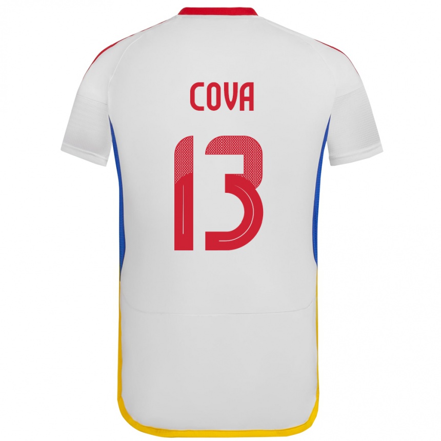 Kinder Fußball Venezuela Alejandro Cova #13 Weiß Auswärtstrikot Trikot 24-26 T-Shirt Luxemburg