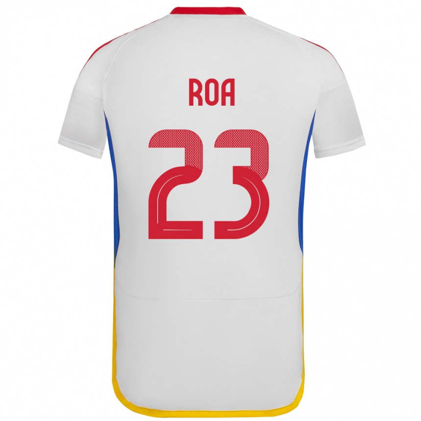 Kinder Fußball Venezuela Keiber Roa #23 Weiß Auswärtstrikot Trikot 24-26 T-Shirt Luxemburg