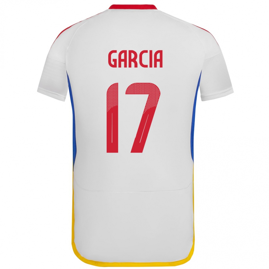 Kinder Fußball Venezuela Gabriela García #17 Weiß Auswärtstrikot Trikot 24-26 T-Shirt Luxemburg