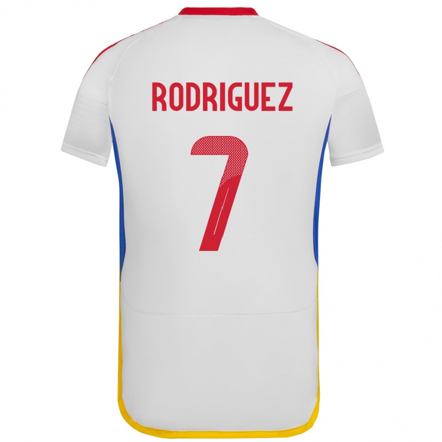 Kinder Fußball Venezuela Daniuska Rodriguez #7 Weiß Auswärtstrikot Trikot 24-26 T-Shirt Luxemburg