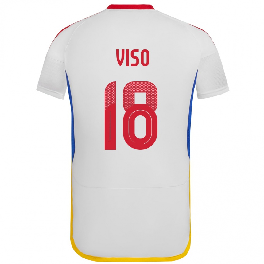 Kinder Fußball Venezuela Ysaura Viso #18 Weiß Auswärtstrikot Trikot 24-26 T-Shirt Luxemburg