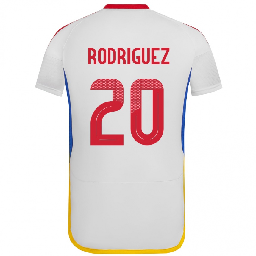 Kinder Fußball Venezuela Dayana Rodríguez #20 Weiß Auswärtstrikot Trikot 24-26 T-Shirt Luxemburg