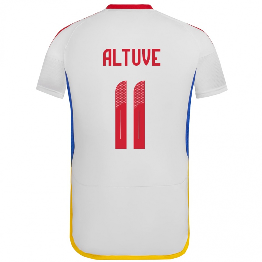 Kinder Fußball Venezuela Oriana Altuve #11 Weiß Auswärtstrikot Trikot 24-26 T-Shirt Luxemburg