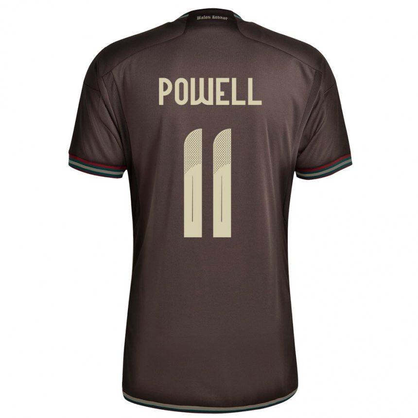 Kinder Fußball Jamaika Destiny Powell #11 Nachtbraun Auswärtstrikot Trikot 24-26 T-Shirt Luxemburg