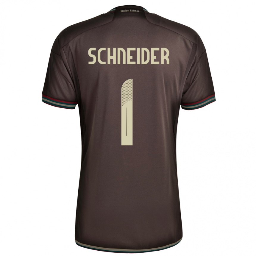 Kinder Fußball Jamaika Sydney Schneider #1 Nachtbraun Auswärtstrikot Trikot 24-26 T-Shirt Luxemburg