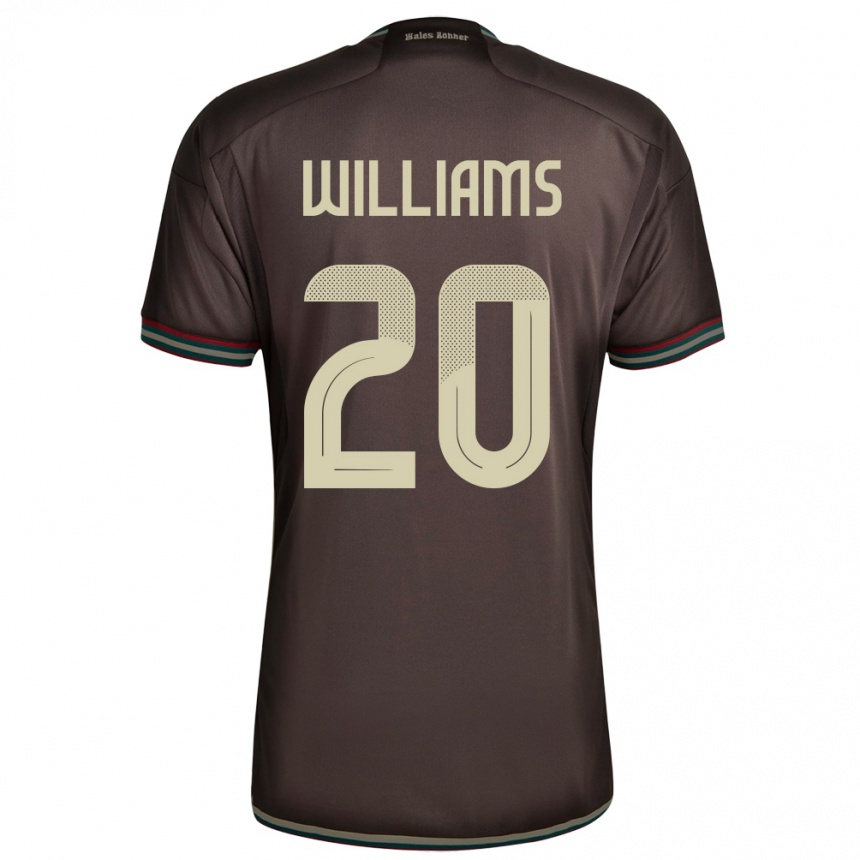 Kinder Fußball Jamaika Victoria Williams #20 Nachtbraun Auswärtstrikot Trikot 24-26 T-Shirt Luxemburg