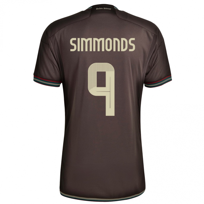 Kinder Fußball Jamaika Kameron Simmonds #9 Nachtbraun Auswärtstrikot Trikot 24-26 T-Shirt Luxemburg