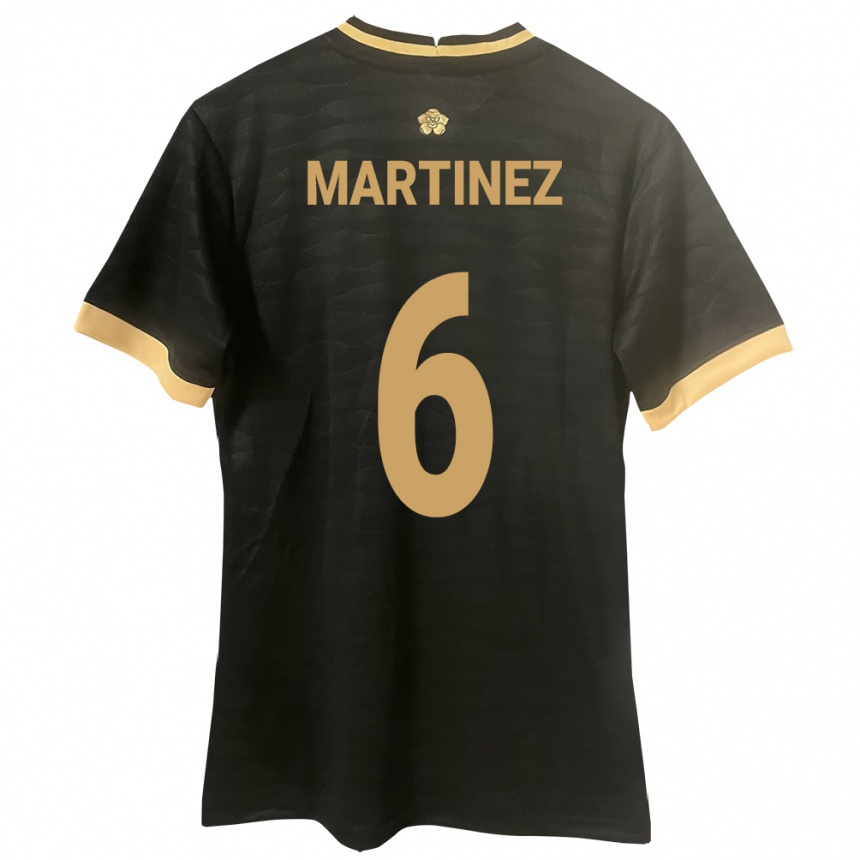 Kinder Fußball Panama Christian Martínez #6 Schwarz Auswärtstrikot Trikot 24-26 T-Shirt Luxemburg