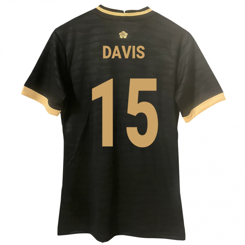 Kinder Fußball Panama Éric Davis #15 Schwarz Auswärtstrikot Trikot 24-26 T-Shirt Luxemburg