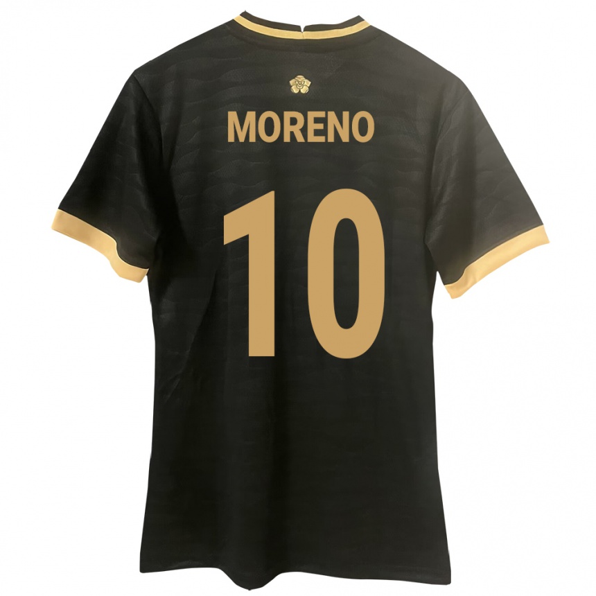 Kinder Fußball Panama Éric Moreno #10 Schwarz Auswärtstrikot Trikot 24-26 T-Shirt Luxemburg