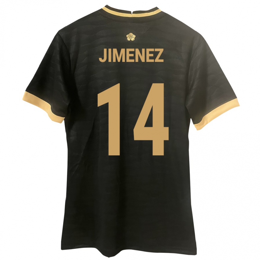 Kinder Fußball Panama Juan Jiménez #14 Schwarz Auswärtstrikot Trikot 24-26 T-Shirt Luxemburg