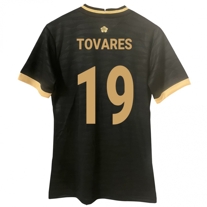 Kinder Fußball Panama Kahir Tovares #19 Schwarz Auswärtstrikot Trikot 24-26 T-Shirt Luxemburg