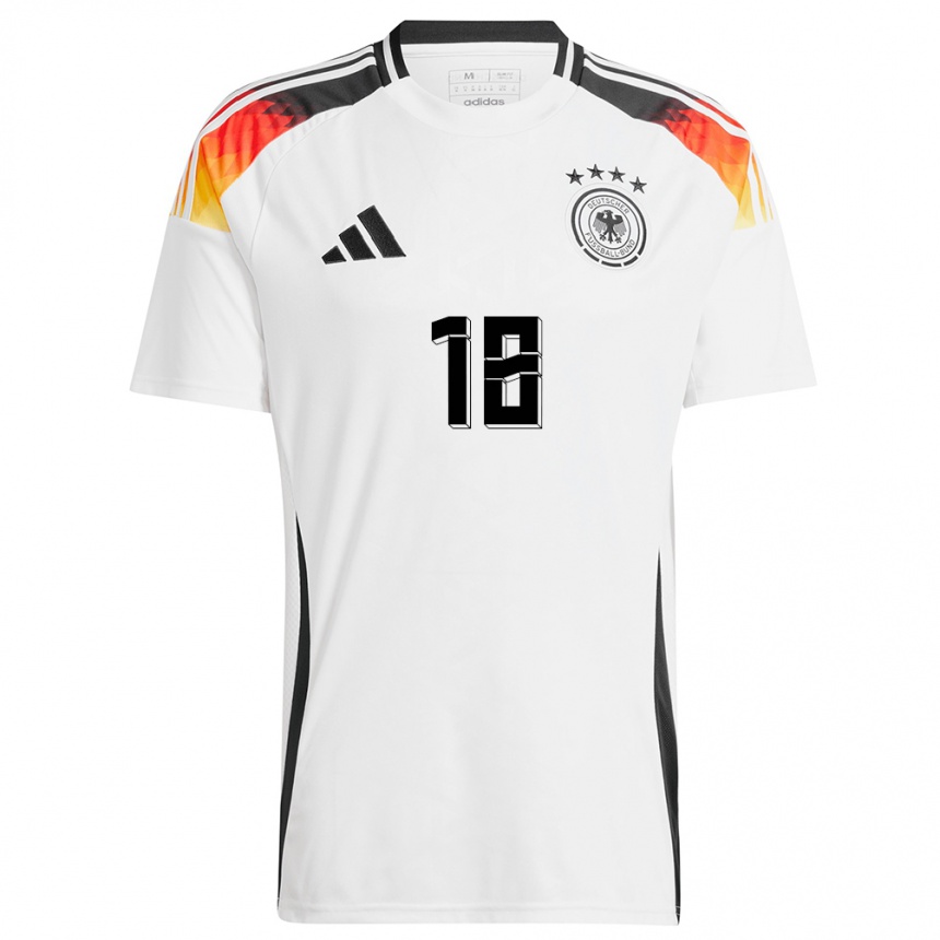 Herren Fußball Deutschland Jonas Hofmann #18 Weiß Heimtrikot Trikot 24-26 T-Shirt Luxemburg