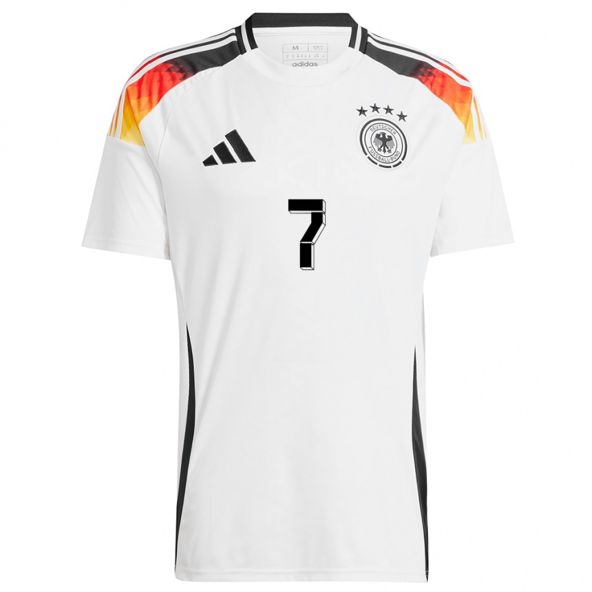 Herren Fußball Deutschland Lea Schuller #7 Weiß Heimtrikot Trikot 24-26 T-Shirt Luxemburg