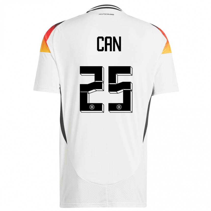 Herren Fußball Deutschland Emre Can #23 Weiß Heimtrikot Trikot 24-26 T-Shirt Luxemburg