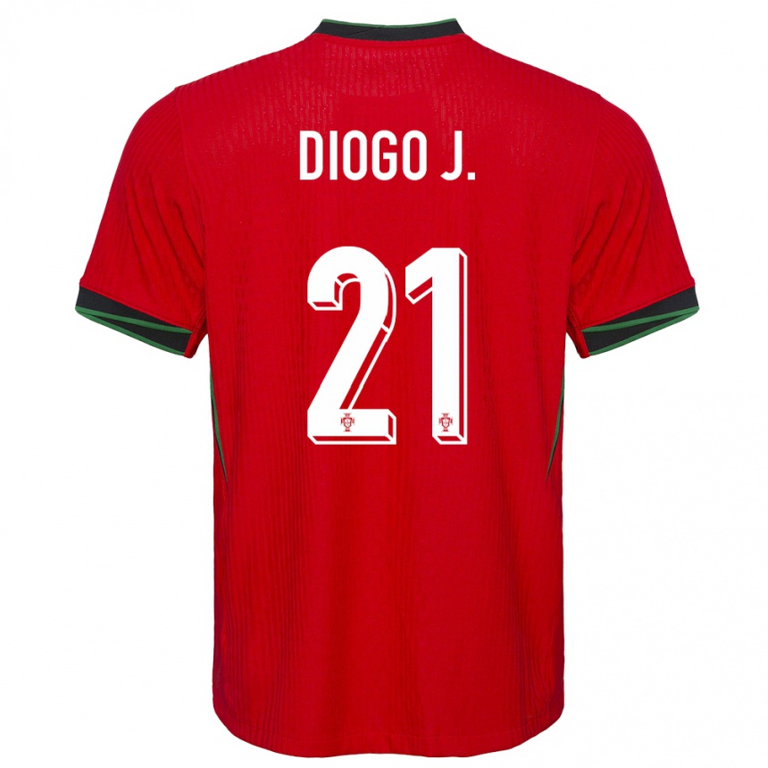 Herren Fußball Portugal Diogo Jota #21 Rot Heimtrikot Trikot 24-26 T-Shirt Luxemburg